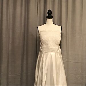 Ivory tea length wedding dress size 24